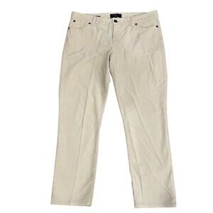 Talbots Pants Womens Size 10 Petite Corduroy Ivory Classic Straight Leg Casual